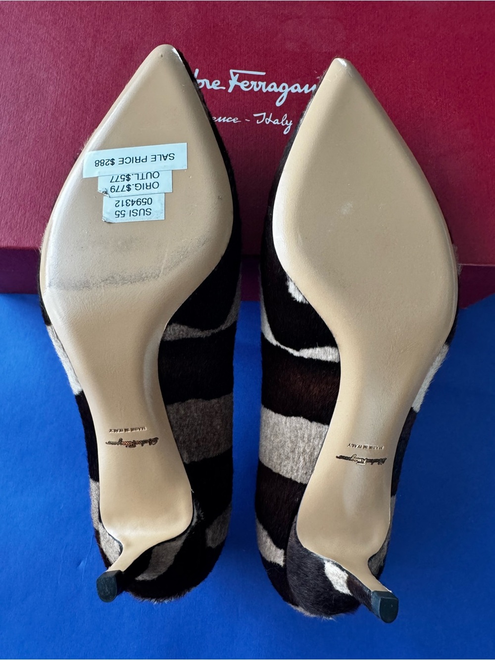 Salvatore Ferragamo SUSI Calf Hair Fur US 6.5B - Picture 4 of 7